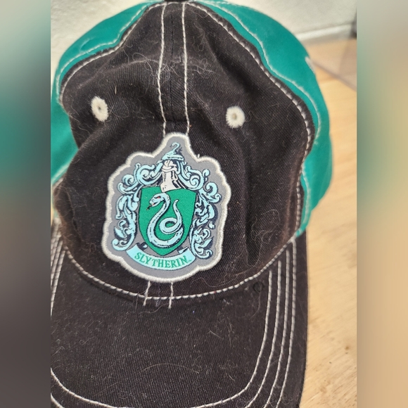 Harry Potter Slytherin Hat Baseball Cap Snapback Black Green Universal Studios - Picture 2 of 6